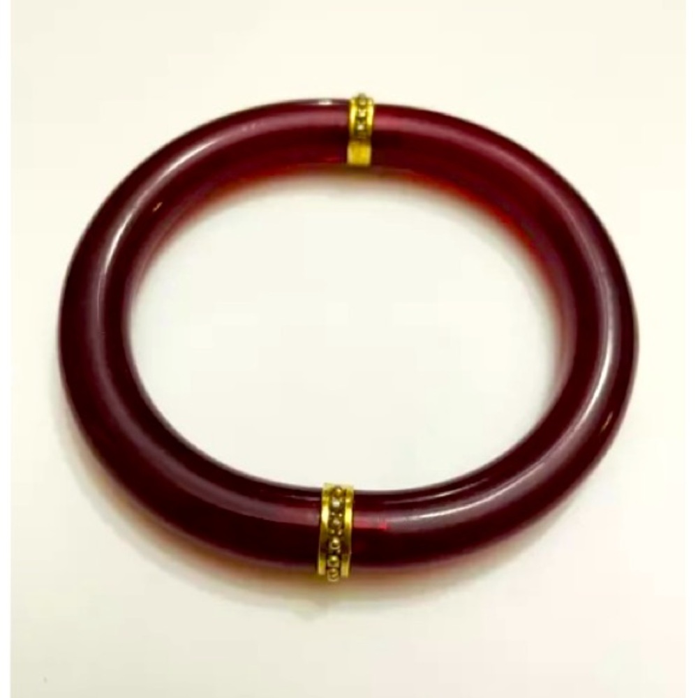 Givenchy 1970’s Red Wine Colored Bangle Bracelet